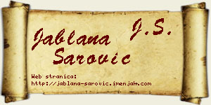 Jablana Šarović vizit kartica